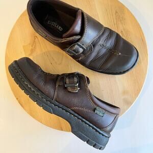 Eastland Syracuse Brown Genuine Leather Buckle Slip on Loafer Boot Size 10